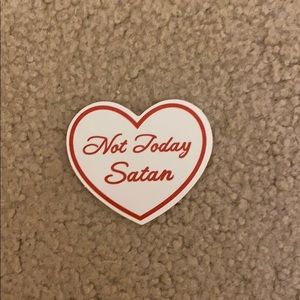 not today satan heart sticker